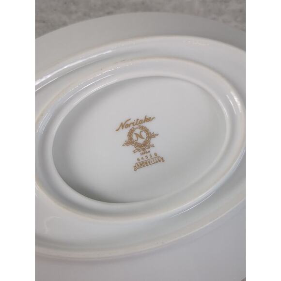 Noritake Gravy Boat Snowville With Attached‎ Under Plate - Picture 5 of 8